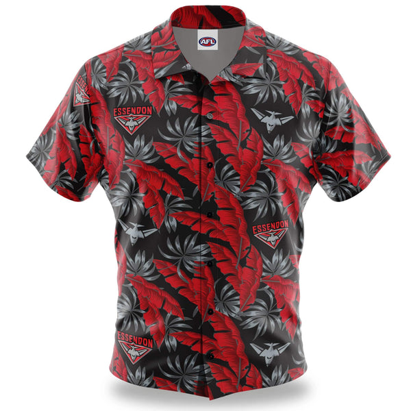 AFL Essendon Bombers 'Paradise' Hawaiian Shirt - Ashtabula