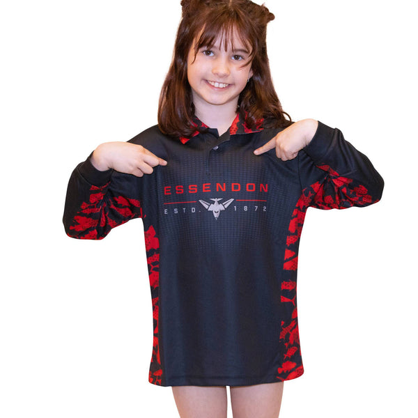 AFL Essendon Bombers 'Reef Runner' Fishing Shirt - Youth - Ashtabula