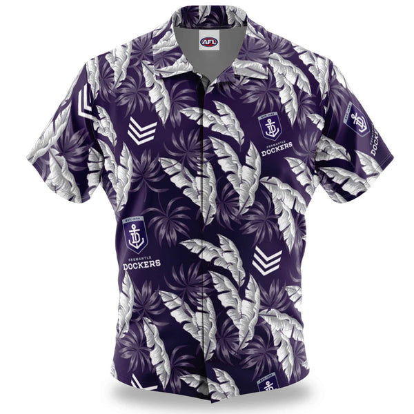 AFL Fremantle Dockers 'Paradise' Hawaiian Shirt - Ashtabula