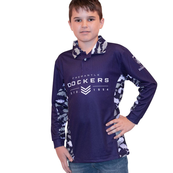 AFL Fremantle Dockers 'Reef Runner' Fishing Shirt - Youth - Ashtabula