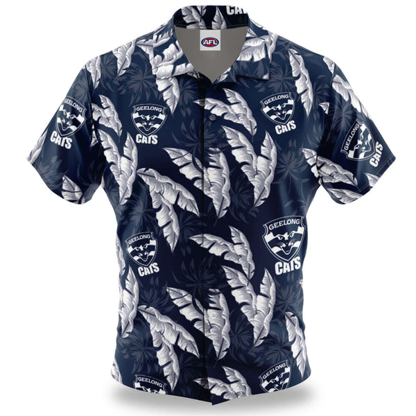 AFL Geelong Cats 'Paradise' Hawaiian Shirt - Ashtabula