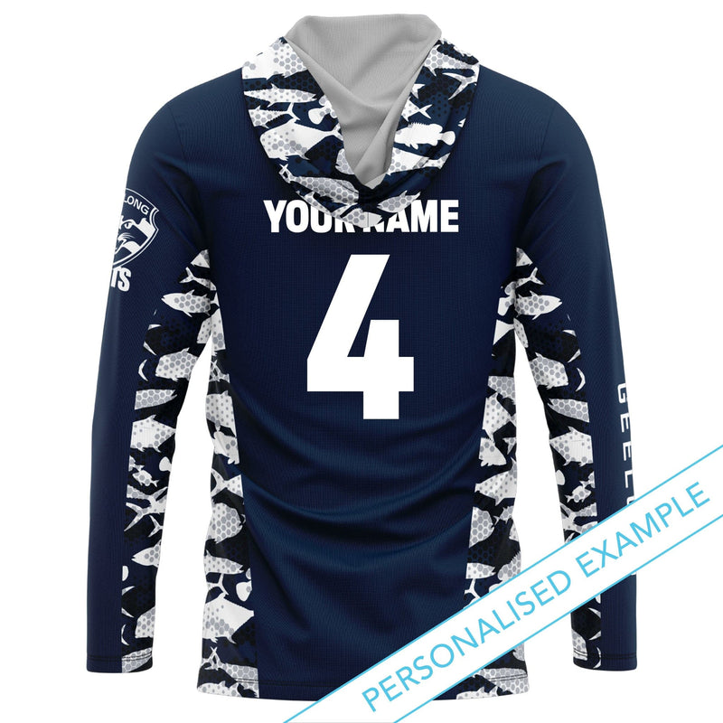 AFL Geelong Cats 'Reef Runner' Hooded Fishing Shirt - Adult - Ashtabula