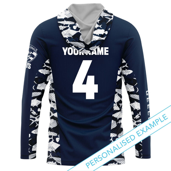AFL Geelong Cats 'Reef Runner' Hooded Fishing Shirt - Youth - Ashtabula