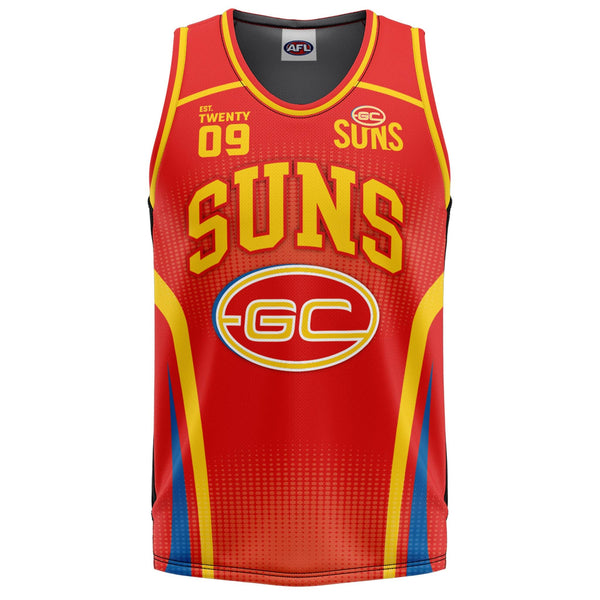 AFL Gold Coast Suns 'Hoops' Basketball Singlet - Ashtabula