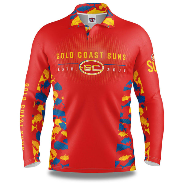 AFL Gold Coast Suns 'Reef Runner' Fishing Shirt - Adult - Ashtabula