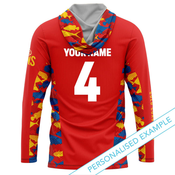 AFL Gold Coast Suns 'Reef Runner' Hooded Fishing Shirt - Youth - Ashtabula