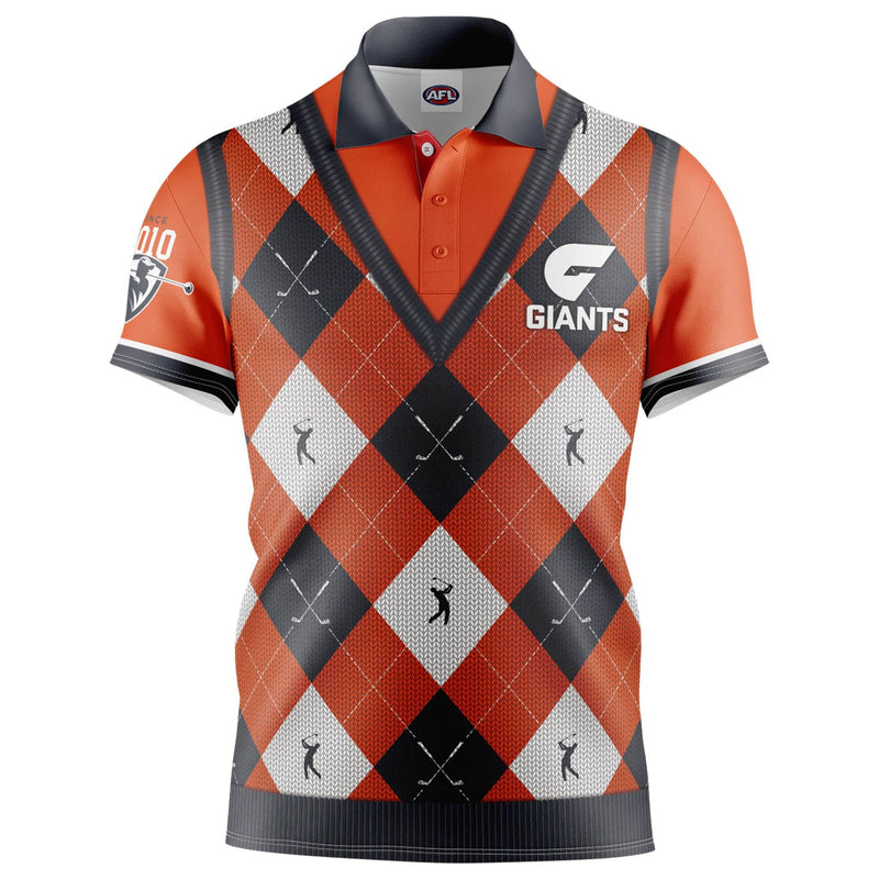 AFL GWS Giants 'Fairway' Golf Polo Shirts - Ashtabula