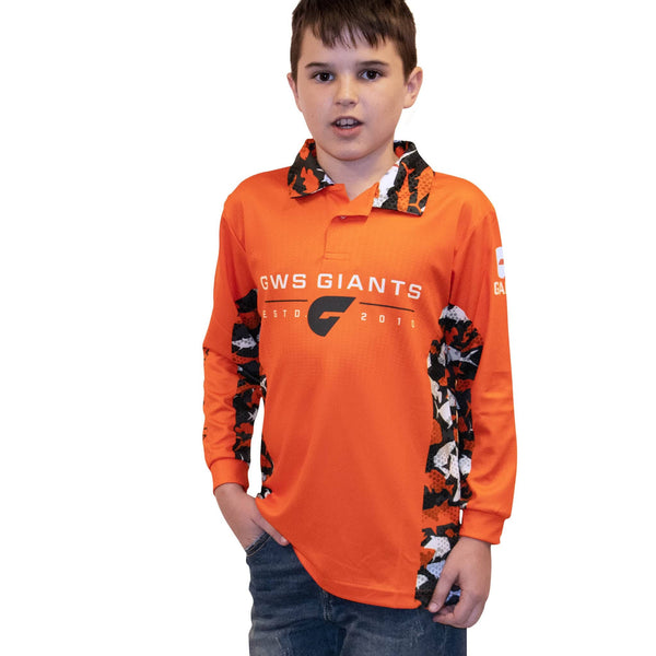 AFL GWS Giants 'Reef Runner' Fishing Shirt - Youth - Ashtabula