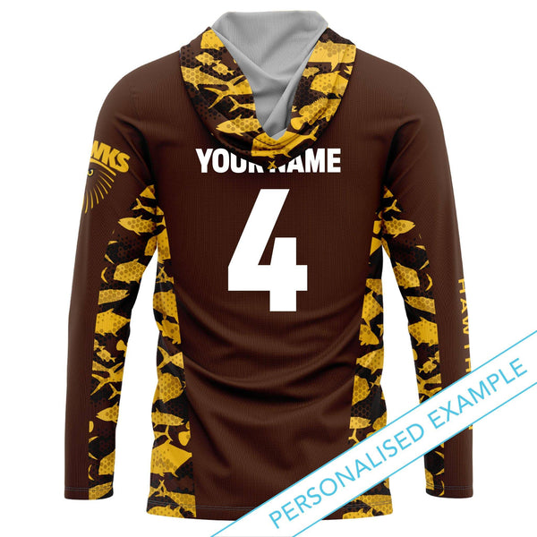 AFL Hawthorn 'Reef Runner' Hooded Fishing Shirt - Youth - Ashtabula