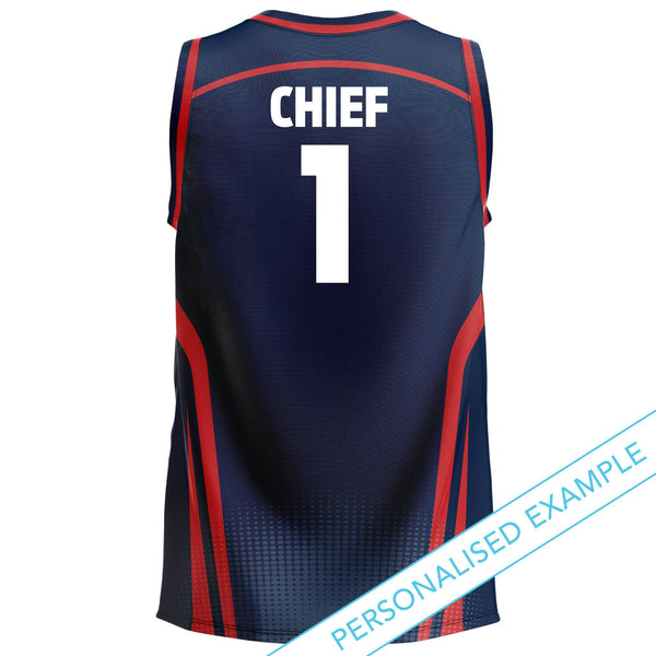 AFL Melbourne Demons 'Hoops' Basketball Singlet - Youth - Ashtabula