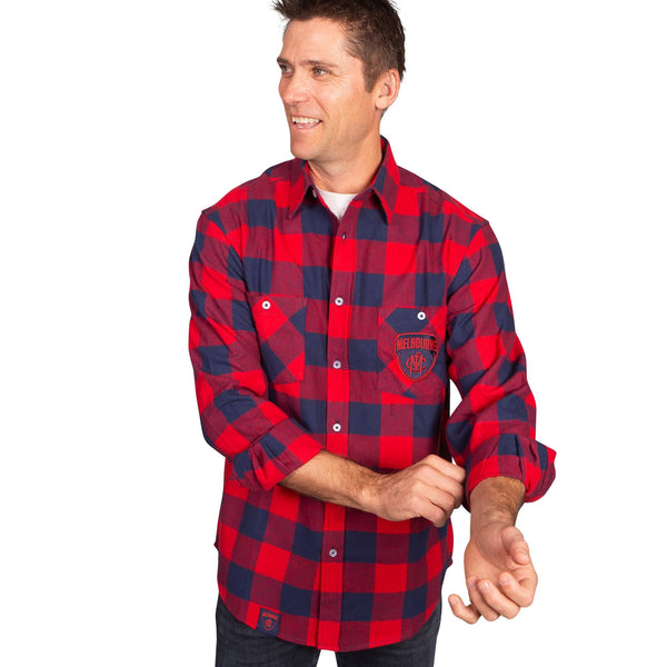 AFL Melbourne Demons 'Lumberjack' Flannel Shirt - Ashtabula