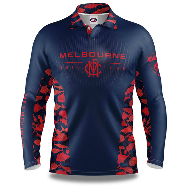 AFL Melbourne Demons 'Reef Runner' Fishing Shirt - Adult - Ashtabula