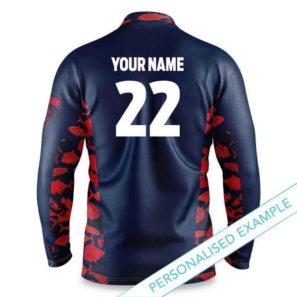 AFL Melbourne Demons 'Reef Runner' Fishing Shirt - Youth - Ashtabula