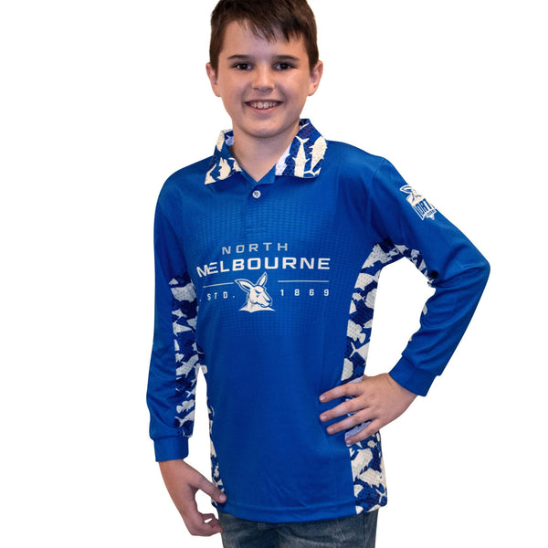AFL North Melbourne 'Reef Runner' Fishing Shirt - Youth - Ashtabula
