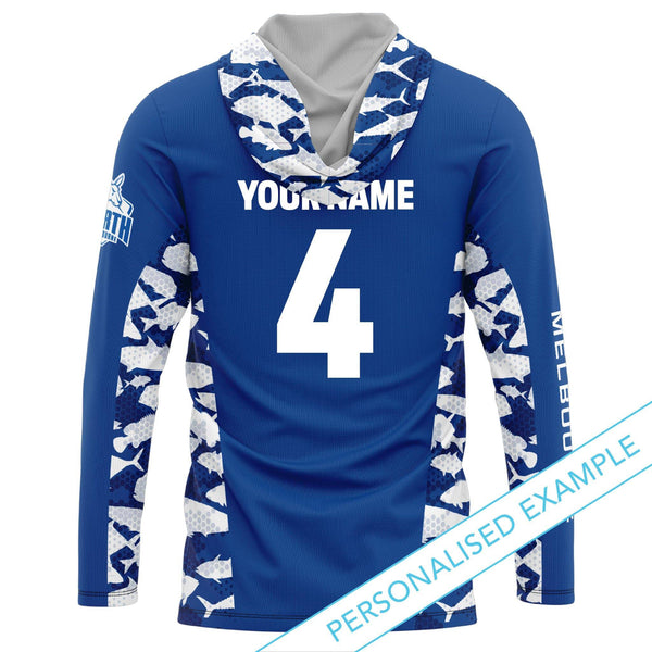 AFL North Melbourne 'Reef Runner' Hooded Fishing Shirt - Youth - Ashtabula