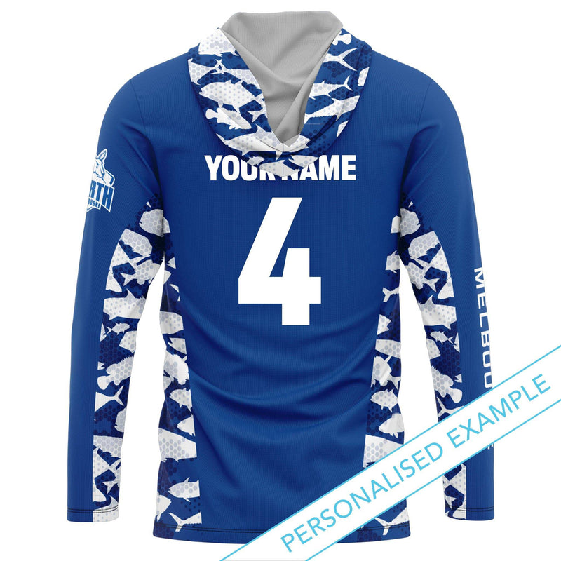 AFL North Melbourne 'Reef Runner' Hooded Fishing Shirt - Youth - Ashtabula