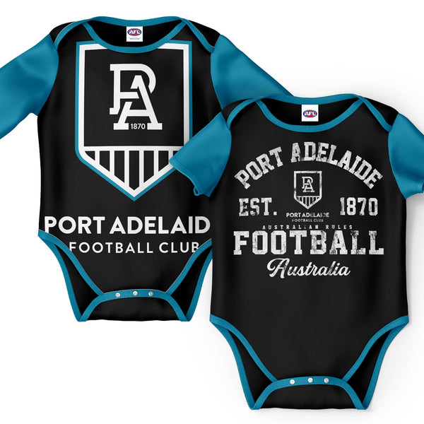 AFL Port Adelaide Infant 2pc Gift Set - Ashtabula