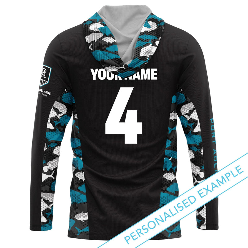 AFL Port Adelaide 'Reef Runner' Hooded Fishing Shirt - Adult - Ashtabula