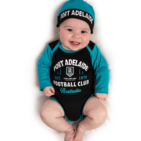 AFL Port Adelaide "Rover" 3pc Bodysuit Gift Set - Ashtabula
