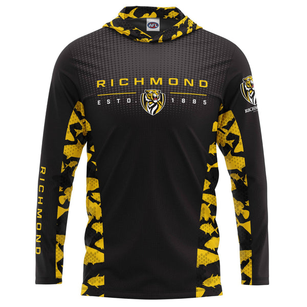 AFL Richmond Tigers 'Reef Runner' Hooded Fishing Shirt - Youth - Ashtabula