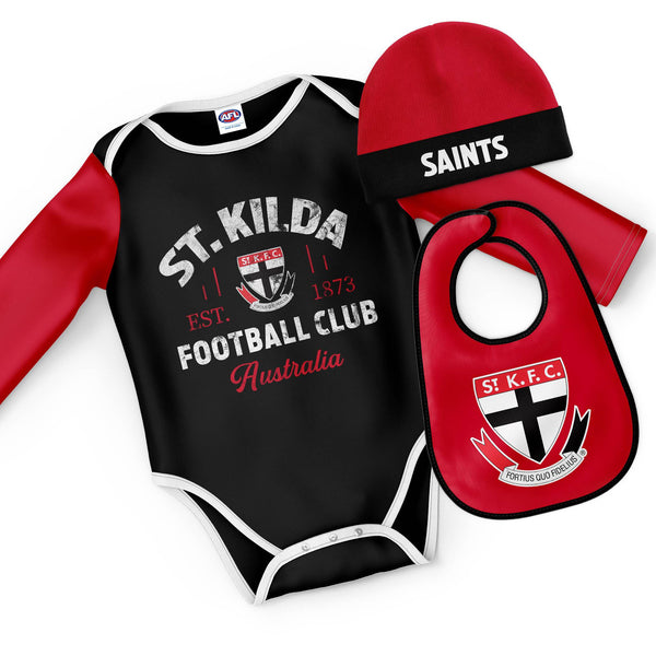 AFL Saint Kilda "Rover" 3pc Bodysuit Gift Set - Ashtabula