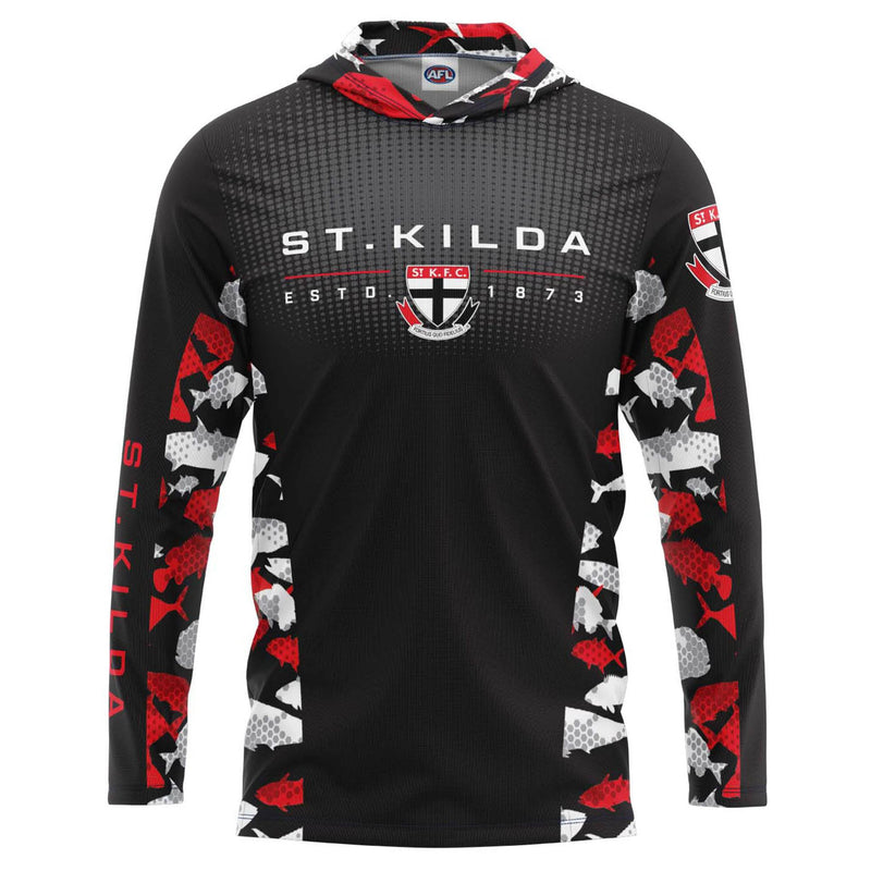 AFL St Kilda 'Reef Runner' Hooded Fishing Shirt - Adult - Ashtabula