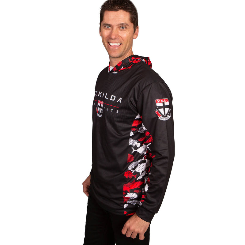 AFL St Kilda 'Reef Runner' Hooded Fishing Shirt - Adult - Ashtabula