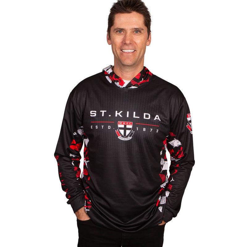 AFL St Kilda 'Reef Runner' Hooded Fishing Shirt - Adult - Ashtabula