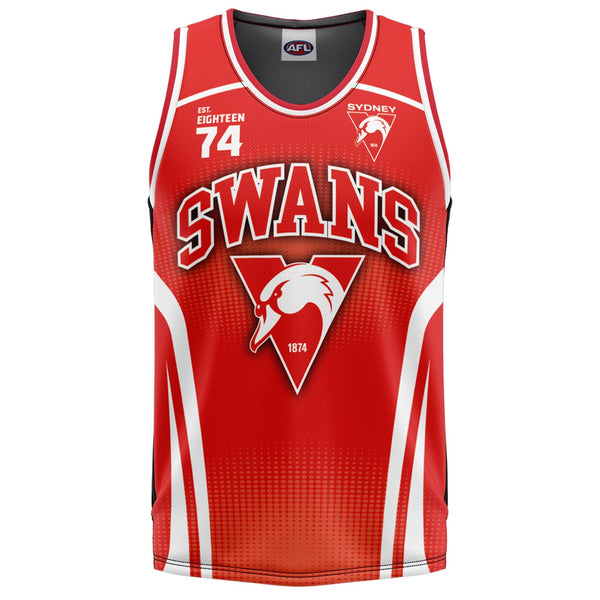 AFL Sydney Swans 'Hoops' Basketball Singlet - Ashtabula