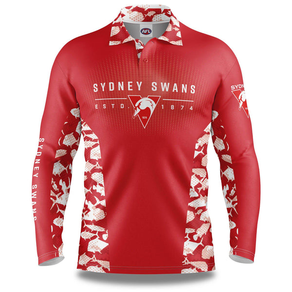 AFL Sydney Swans 'Reef Runner' Fishing Shirt - Adult - Ashtabula