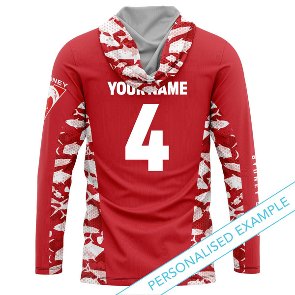 AFL Sydney Swans 'Reef Runner' Hooded Fishing Shirt - Youth - Ashtabula