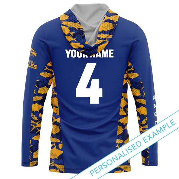 AFL West Coast Eagles 'Reef Runner' Hooded Fishing Shirt - Youth - Ashtabula