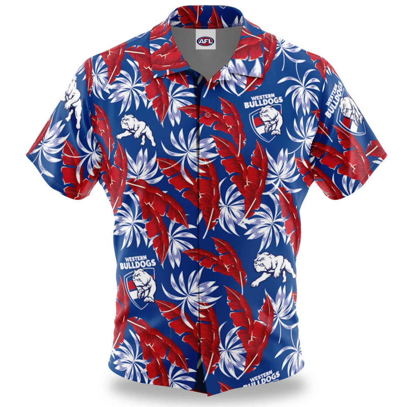 AFL Western Bulldogs 'Paradise' Hawaiian Shirt - Ashtabula