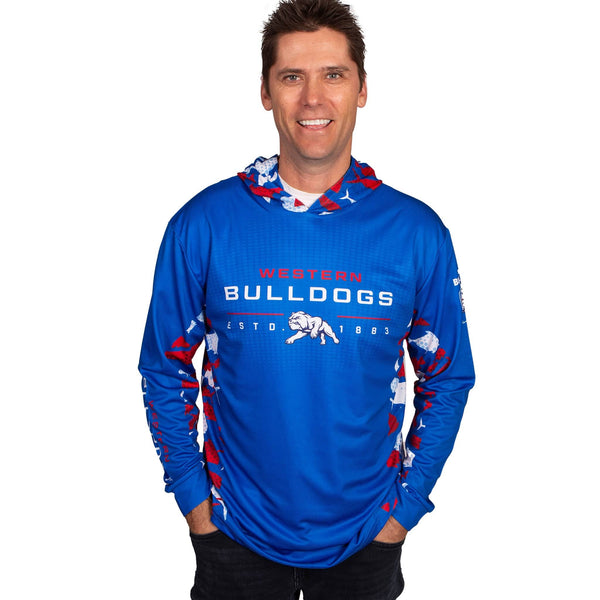 AFL Western Bulldogs 'Reef Runner' Hooded Fishing Shirt - Adult - Ashtabula