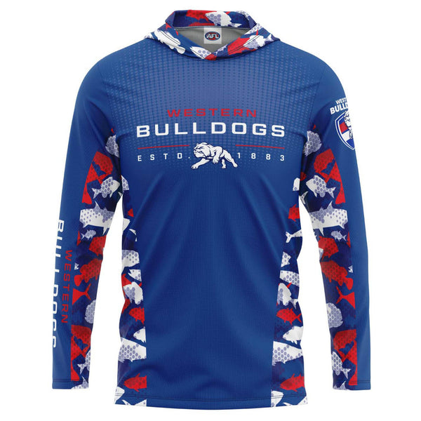 AFL Western Bulldogs 'Reef Runner' Hooded Fishing Shirt - Youth - Ashtabula