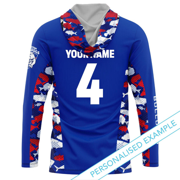 AFL Western Bulldogs 'Reef Runner' Hooded Fishing Shirt - Youth - Ashtabula