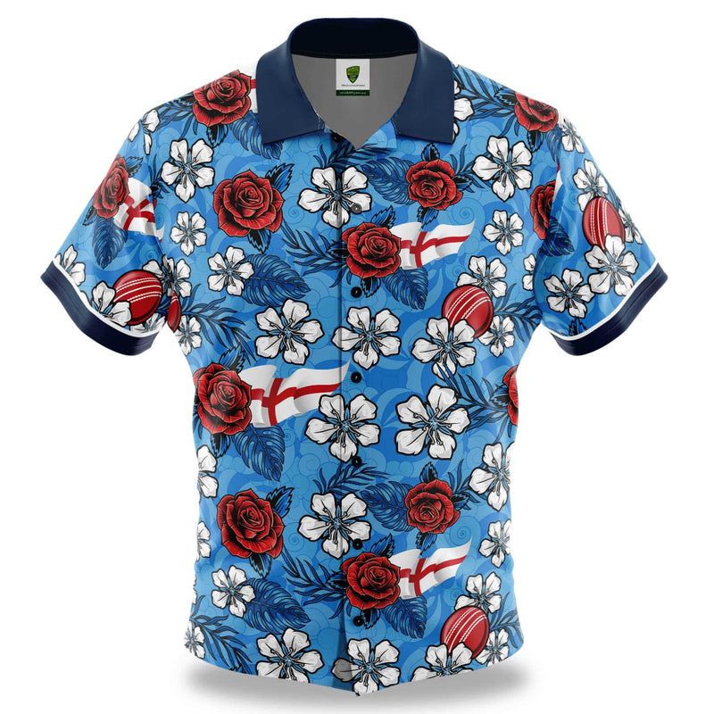 Cricket Australia England 'Rosey' Hawaiian Shirt - Ashtabula