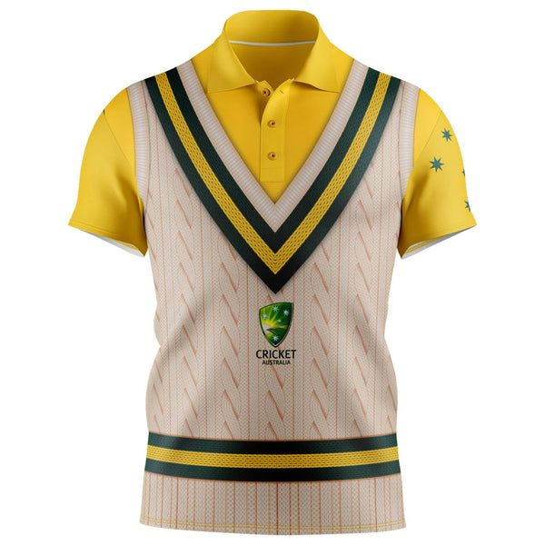 Cricket Australia Sleeveless Vest Polo - Adult - Ashtabula
