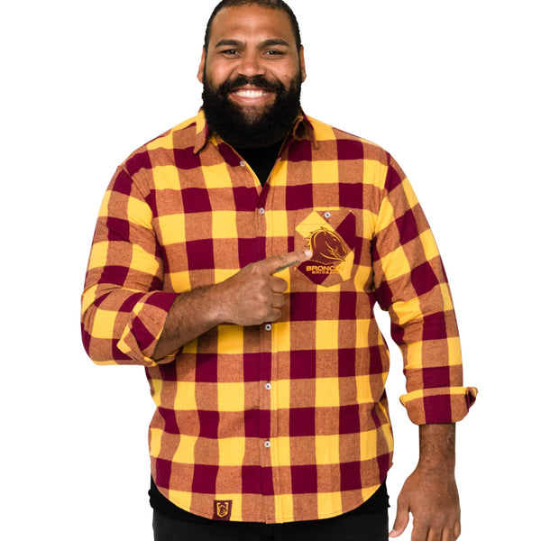 NRL Broncos 'Lumberjack' Flannel Shirt - Ashtabula