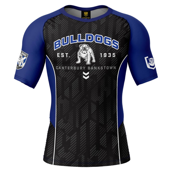 NRL Bulldogs 'Blocker' Rash Vest - Adult - Ashtabula
