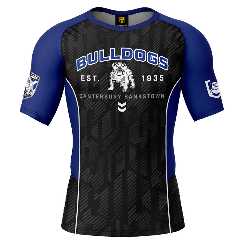 NRL Bulldogs 'Blocker' Rash Vest - Adult - Ashtabula