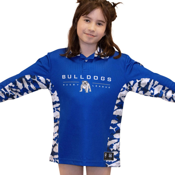 NRL Bulldogs 'Reef Runner' Fishing Shirt - Youth - Ashtabula