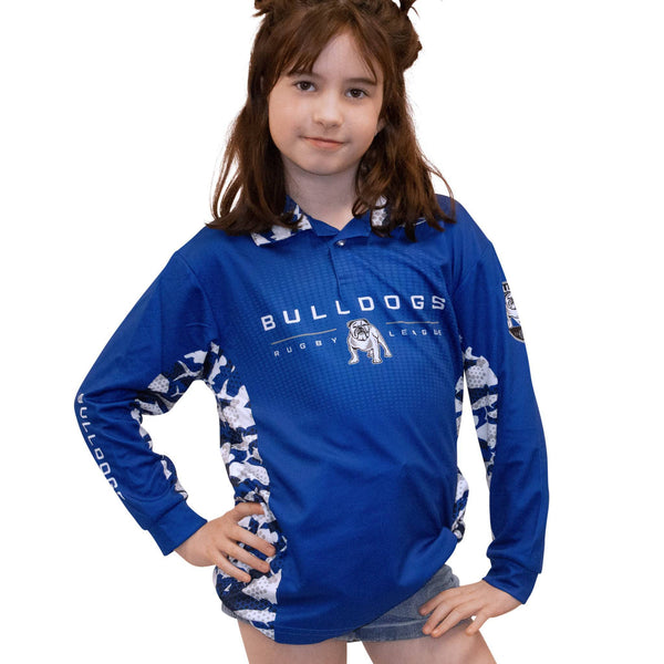 NRL Bulldogs 'Reef Runner' Fishing Shirt - Youth - Ashtabula