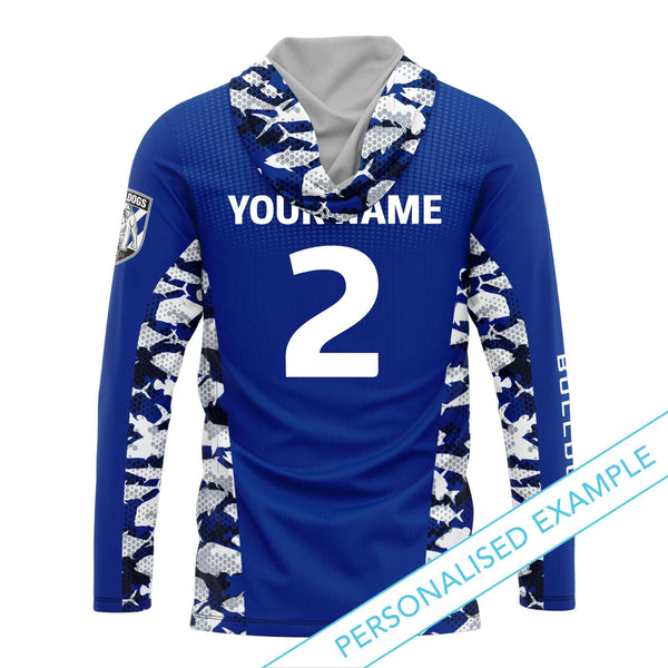 NRL Bulldogs 'Reef Runner' Hooded Fishing Shirt - Youth - Ashtabula
