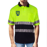 NRL Bulldogs S/S Hi-Vis Polyface Cotton Polo - Ashtabula