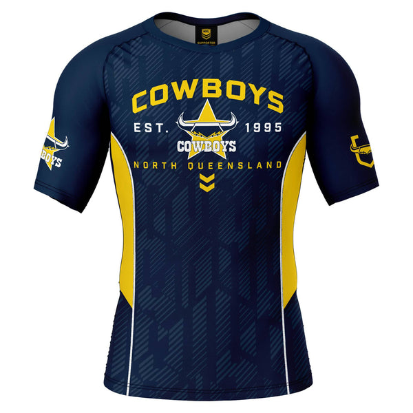 NRL Cowboys 'Blocker' Rash Vest - Adult - Ashtabula