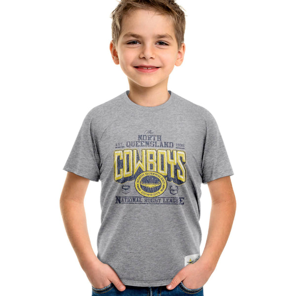 NRL Cowboys Kids Vintage Team T-Shirt - Ashtabula