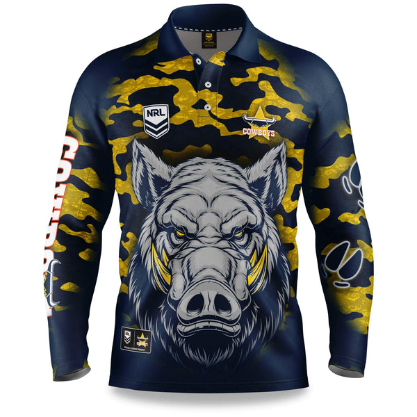 NRL Cowboys "Razorback" Outback Shirts - Adult - Ashtabula