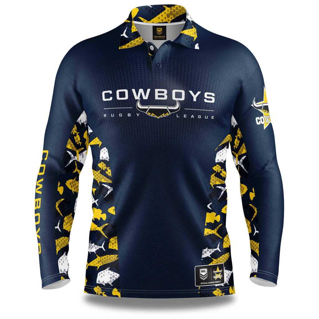 NRL Cowboys 'Reef Runner' Fishing Shirt - Adult