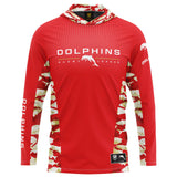 NRL Dolphins 'Reef Runner' Hooded Fishing Shirt - Youth - Ashtabula